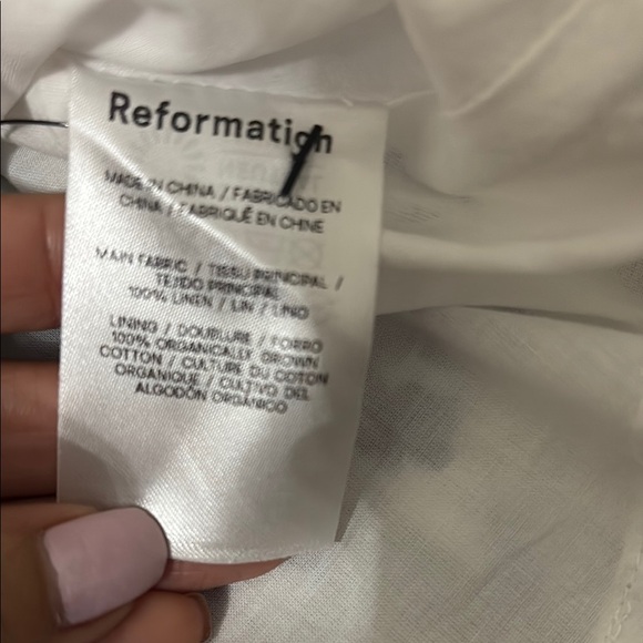 Reformation Davila Linen Dress size 6 - Picture 5 of 7